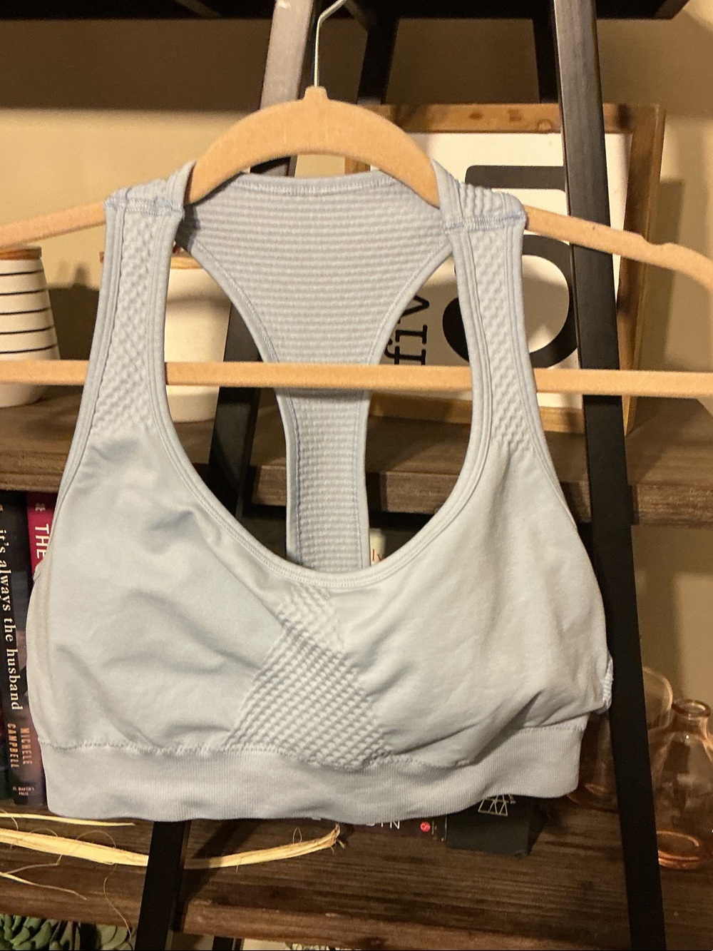 Alphalete Light Blue Racerback Sports Bra